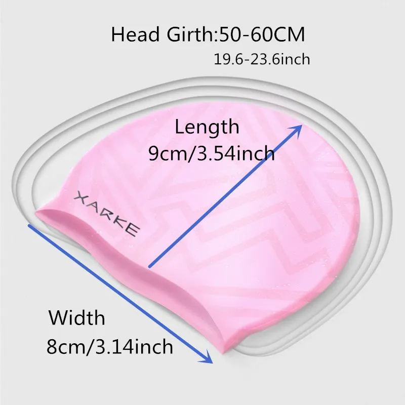 XARKE, модная силиконовая Кепка s для плавания, для мужчин и женщин, шапочка для плавания, для бассейна, водонепроницаемая, защита ушей, профессиональная шапочка для плавания