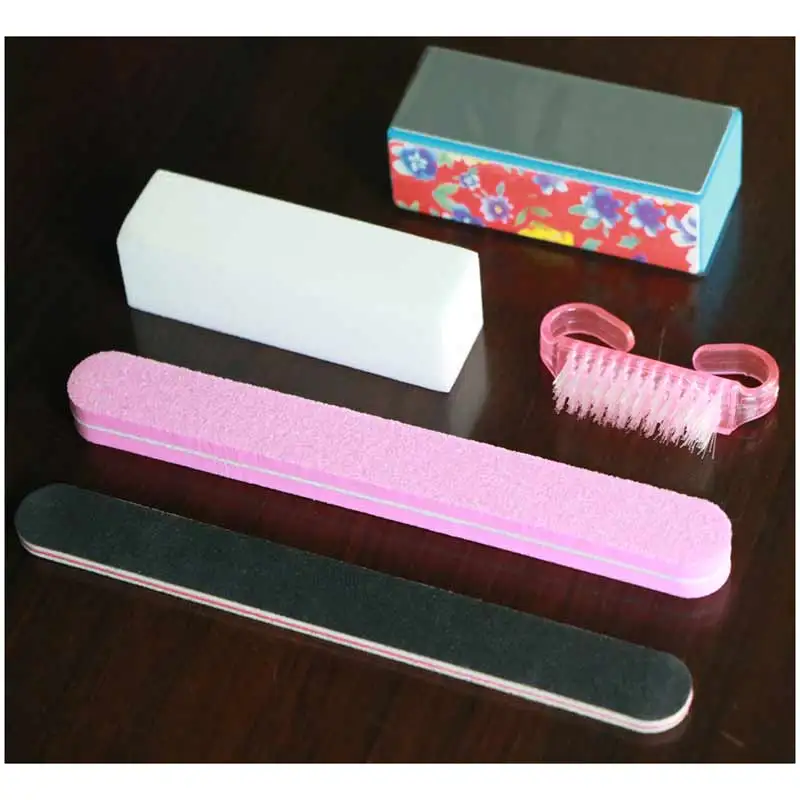 2Sets Nail Art File Block Brush Pedicure Manicure Buffing Sanding