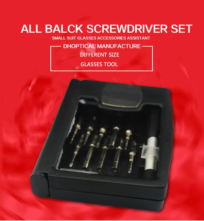 all black screwdriver set ,glasses ,watch ,fix tool ,glasses