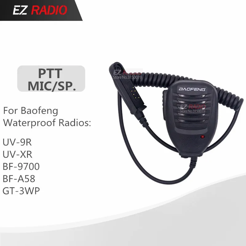 BAOFENG Walkie Talkie PTT микрофон динамик для UV-9R BF-A58 BF-9700 совместим с UV-XR UV-9R плюс GT-3WP UV-5S RT6