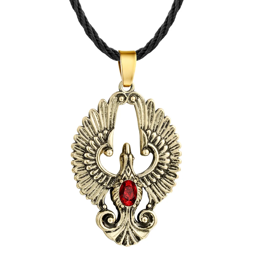 Phoenix Bird Pendant Necklace For Mens Women Animal Long Sweater