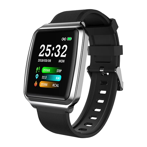 Смарт-Браслет фитнес-трекер ips цветной экран измерения артериального давления smartwatch спортивный трек для мужчин и женщин одежда браслет - Цвет: Серебристый