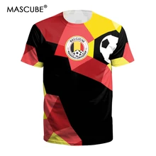 MASCUBE Футбол Кубок Германии команды мужские футболки флаг печати короткий рукав o-образным вырезом Обрезанные футболки Топы Рубашки