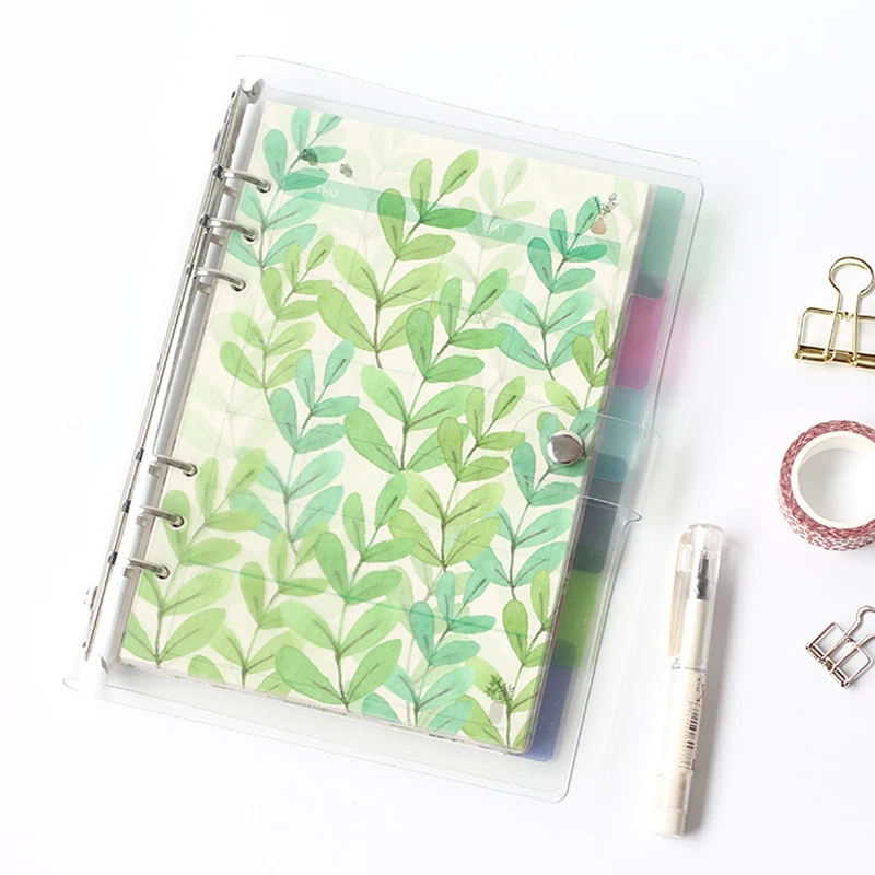 

A5 A6 Spiral Notebook Loose Leaf Transparent PP Separator Pages Calendar Separator Plate Planner Accessories