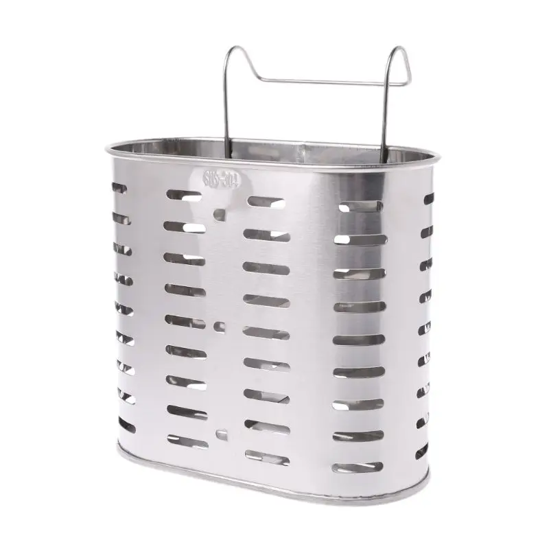 

Stainless Steel Cutlery Holder Drainer Storage Spoon Fork Chopsticks Organizer Rack Hook Kitchen Tools