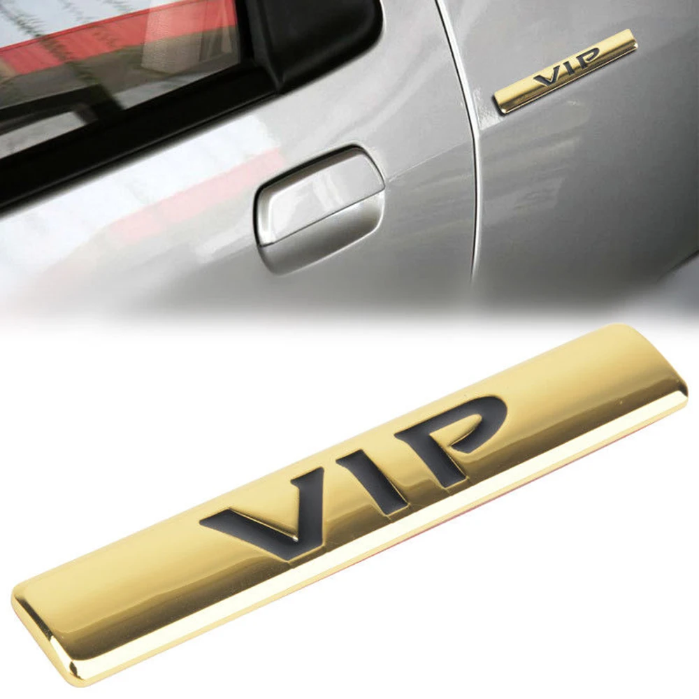 Universal Car Stickers 3D Metal VIP Car Side Body Trunk Emblem Badge