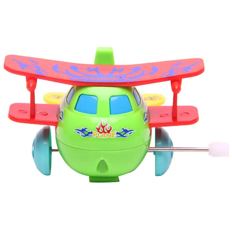 

Clockwork Spring Toys For Children Best Gifts Cartoon Plastic Airplane Model Wind Up Toys Baby Kids Clockwork Toys Running