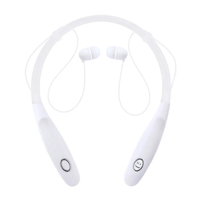Hot Sale Latest Wireless Bluetooth Headset Sports Bluetooth Earphones Headphone with Mic Bass Earphone for Samsung for iphone white