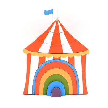 

Nordic Fresh DIY Rainbow Blocks Circus Decoration Crafts Creative Kids Toys Kid'S Room Decor Home Decoration Accessories Modern