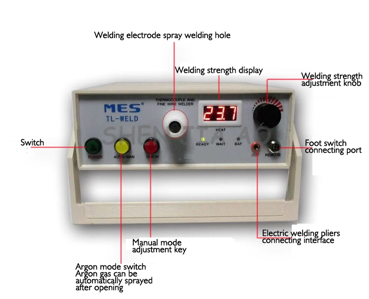 Термопары точечный сварщик TL-WELD перезаряжаемая термопара машина для сварки проволоки с аргоновой контактной функцией 90-265 в