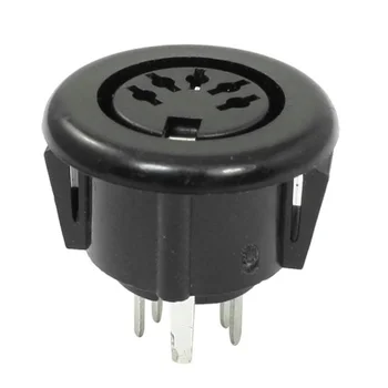 

Female 5 Pin DIN Plug Panel Mounted Keyboard Cable Connector Adapter