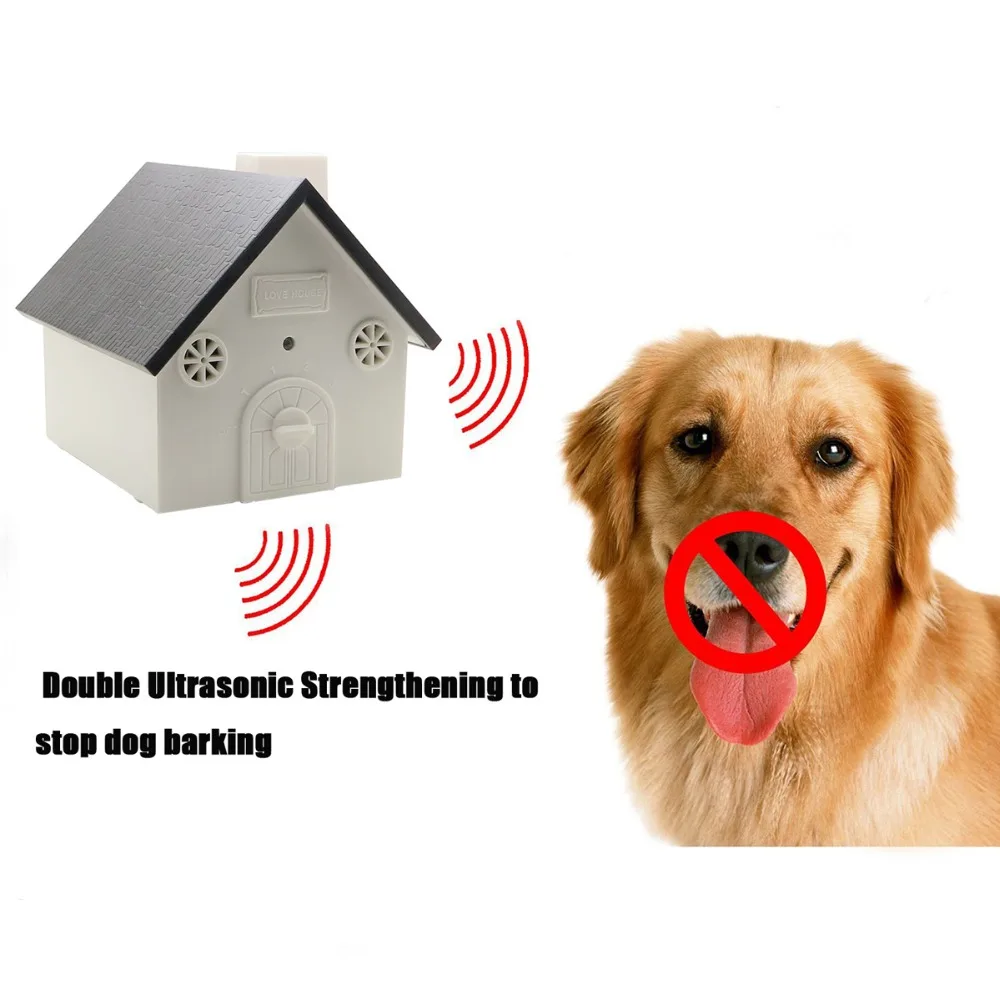 Два светодио дный ных аккумулятора на открытом воздухе Bark control ler Anti Dog Barking control В 9 в питание от аккумулятора в новейшей форме птичьего домика более professional