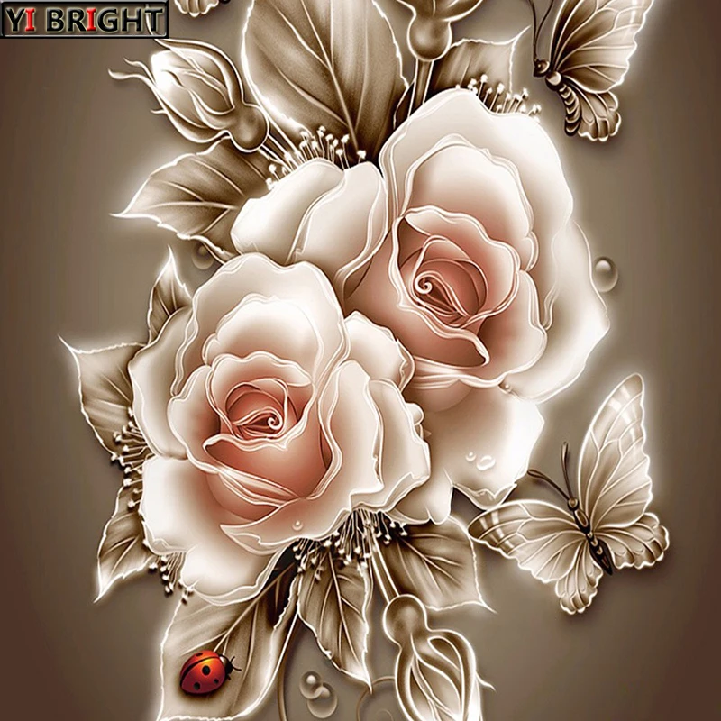

5D DIY Full square Diamond Painting Mosaic Beautiful Shinny Flowers Diamond Rhinestone Embroidery Cross Stitch home decor gift