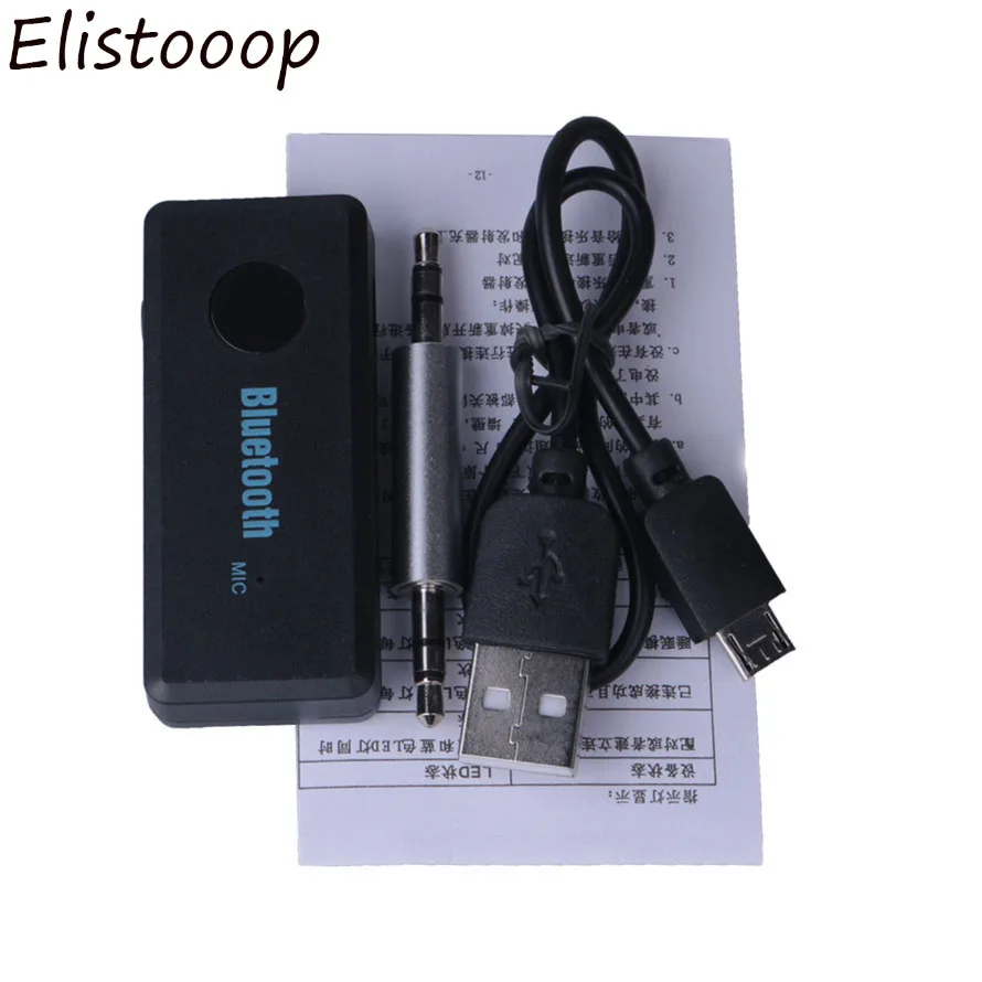Беспроводной Bluetooth Hands-Free 3,5 мм Aux стерео усилитель музыка домашний Автомобильный приемник адаптер микрофон