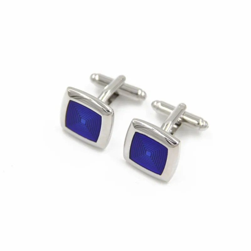 Blue Simple Enamel Cufflinks for Business Shirt,Luxury Cuff links .buttons Factory Pricef
