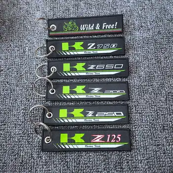 

Motorcycle Key Chain Woven Key Ring Tag Label Chain For Kawasaki Z125 Z250 Z300 Z650 Z750