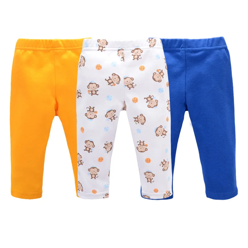 3Pcs/pack Baby Boy Girl Pants Cotton Boys Pants Knitted Toddler Girl Leggings Elastic Waist Pant