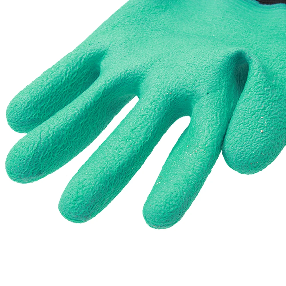1 пара садовых перчаток полиэстер строители садовые работы латексные резиновые перчатки с пластиковыми когтями бытовые перчатки для копания