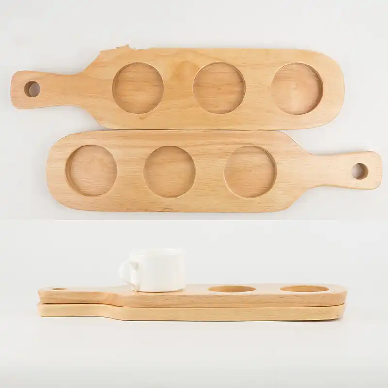 soporte para vasos cuadrados Soporte para tazas de drenaje de madera maciza de bamb/ú para taza de caf/é o t/é para la cocina HangzhoushiJacob Elsie