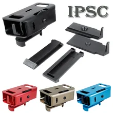 Новинка! IPSC CNC алюминиевый подсумок BK/синий/красный/DE
