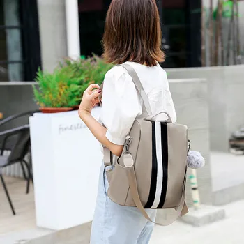 

Stripes Bags For Women Fashion Women Oxford Waterproof Backpack Anti-theft Large Capacity Stripe Bags Mochila Escolar