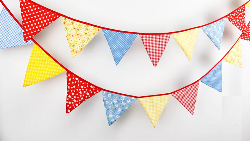 4 4m 18flags fabric bunting wedding decoration birthday flag banner birthday flags banners