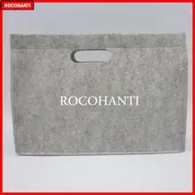 100X Hot selling Notebook Computer Case Carrying Bag Pouch Sleeve Wool Felt Laptop Bag 14" Size Customized Printing Logo