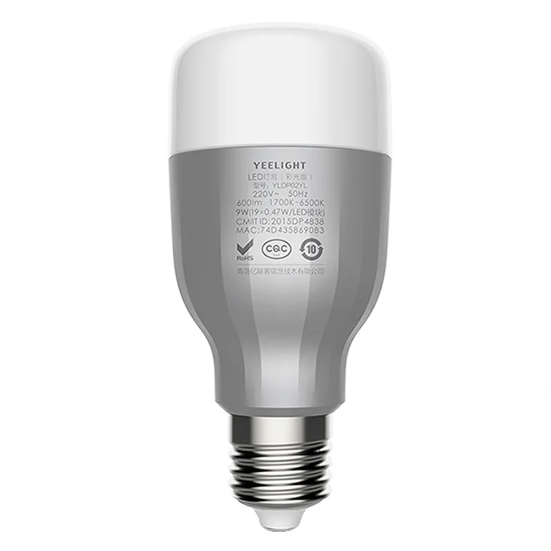 Оригинальный светодиодный ночник Xiaomi Mijia Yeelight умная лампа E27 9 Вт 600 люмен
