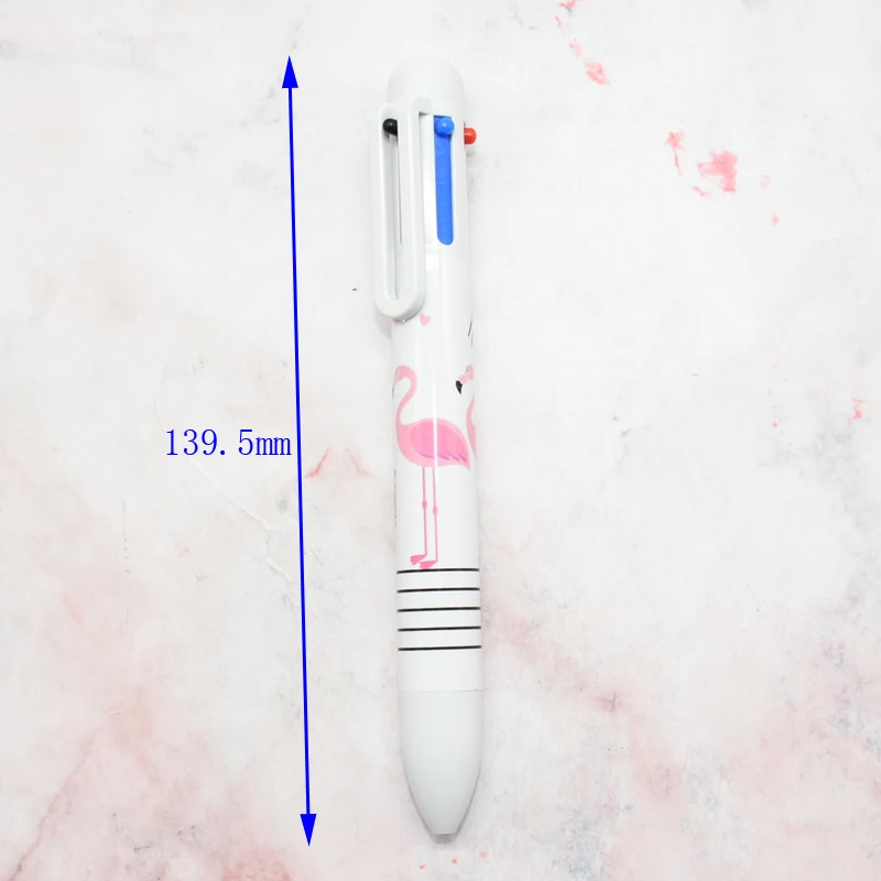 2 шт. мультфильм Фламинго многоцветная шариковая ручка multi-function 6 в 1 цвет шариковая ручка канцелярские творческие школьные принадлежности