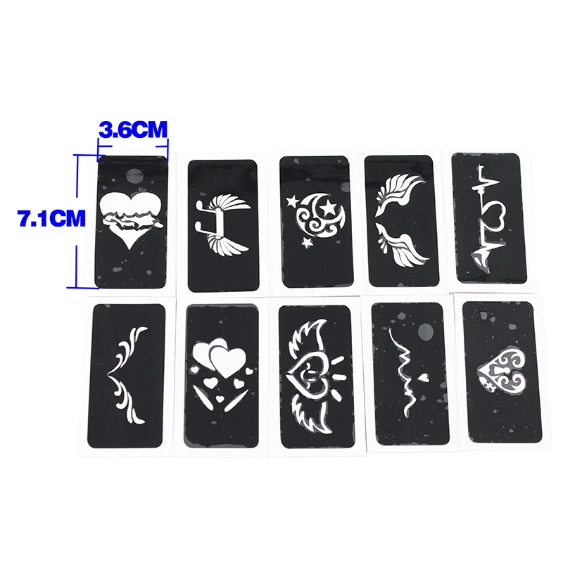 10 шт. трафареты для тела 7 1 см x 3 6 см|airbrush temporary tattoo stencils|tattoo stenciltemporary stencil |