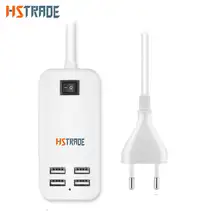 HSTRADE 4 Порты и разъёмы Портативный Настольный Зарядное устройство мульти интеллигентая(ый) разъем для зарядки путешествия Зарядное устройство для мобильного телефона Стандартный USB Зарядное устройство