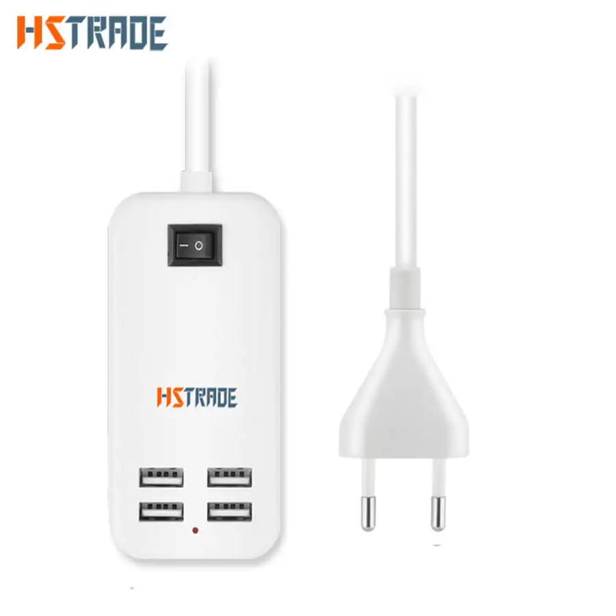 

HSTRADE 4 port Portable desktop Charger Multi Intelligent Charging Socket Travel Charger for Mobile Phone Standard USB Charger