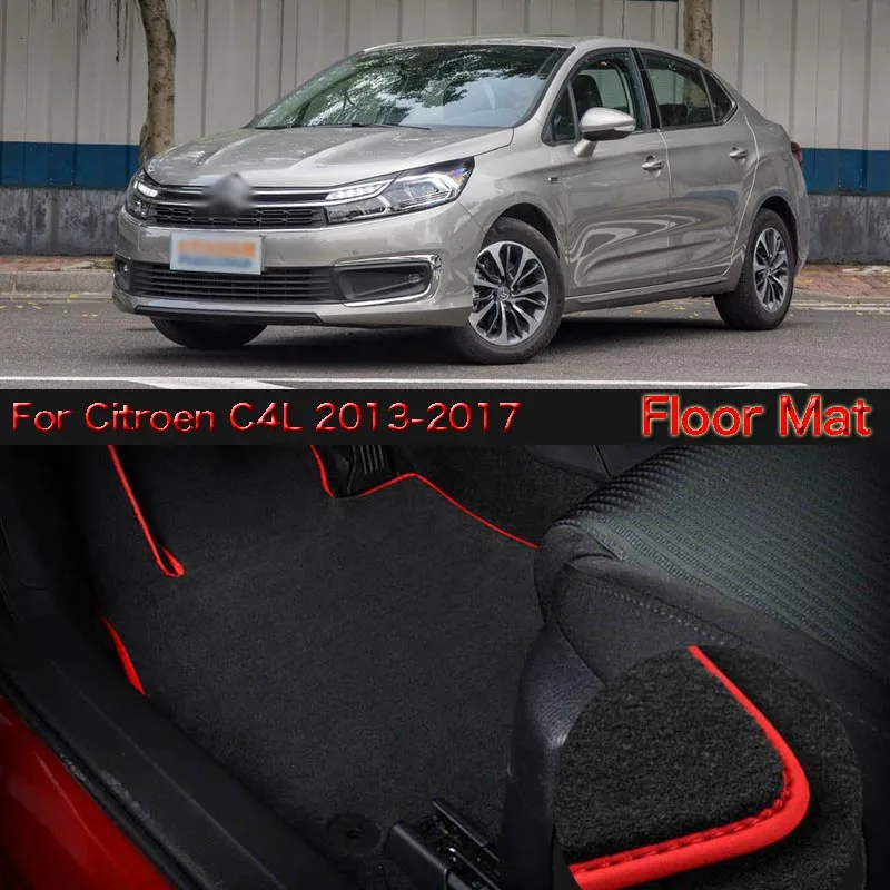 

High Quality Soft Nylon Custom Made Non Slip Heavy Duty Floor Carpet Mat Rugs For Citroen C4L 2013-2017