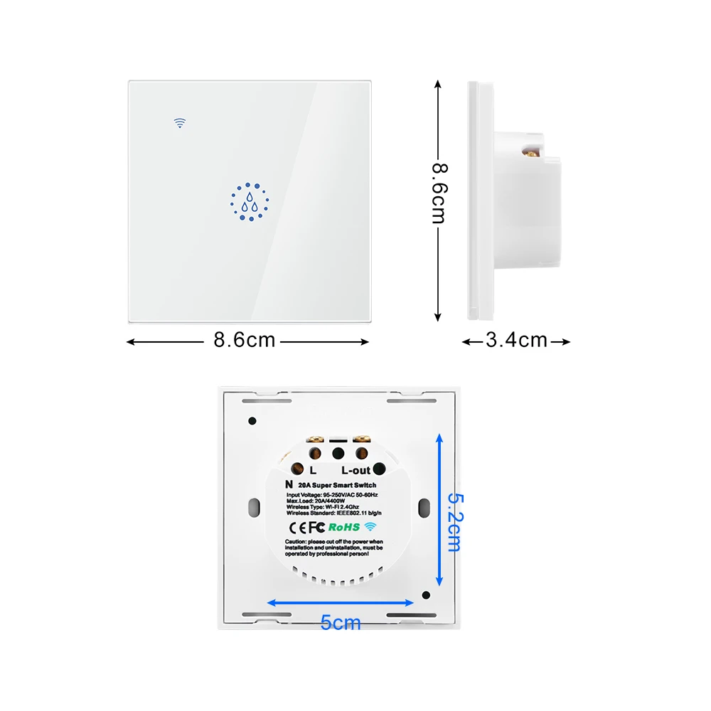 WiFi умный котел переключатель водонагреватель умный жизнь Ewelink приложение дистанционное управление Стандартный Amazon Alexa Google Home Голосовое управление