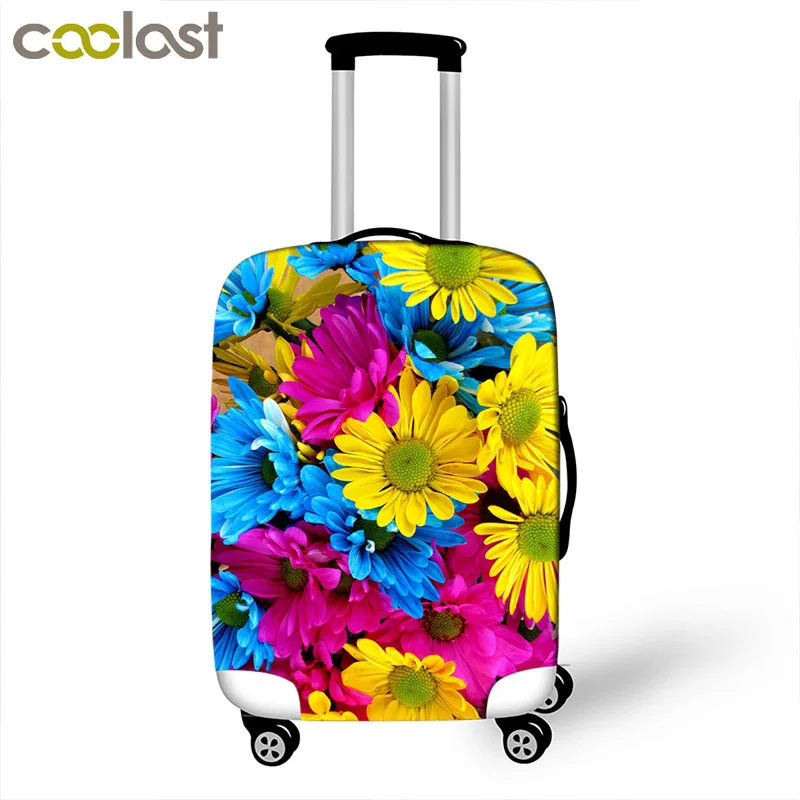 Красивые цветы, багажные Защитные чехлы для путешествий от 18 до 32 дюймов, чехол для чемодана, эластичный чехол для защиты от пыли, Чехол для багажа - Цвет: pxth03
