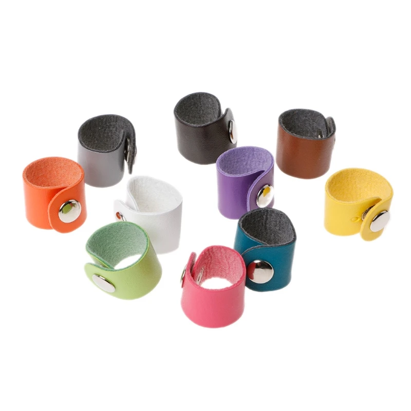 Buttons FEIlei 10Pcs Elegant Leather Scarf Buckle Silk Ring Clip Holder for Women Ladies Gifts