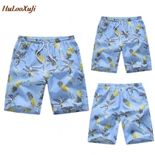 HuLooXuJi мужские летние шорты Горячая Распродажа хлопковые повседневные брендовые удобные Гавайские пляжные шорты с принтом Размер США: S-4XL