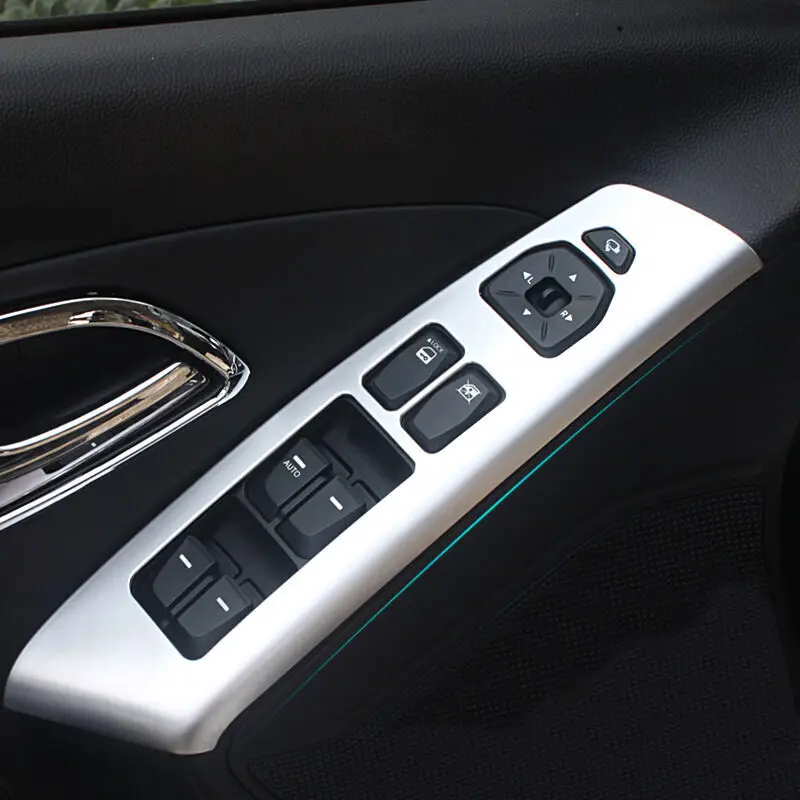 

For Hyundai IX35 2013 2014 ABS Matte Car Inner Window Button Armrest Decoration Cover Trim Accessories Car Stickers 4Pcs