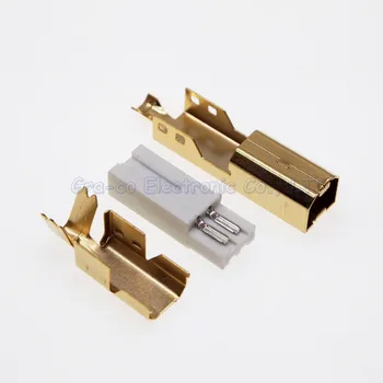 

20set 3 in 1 gold-plated USB 2.0 Type B Male Plug square port 2.0 USB Jack