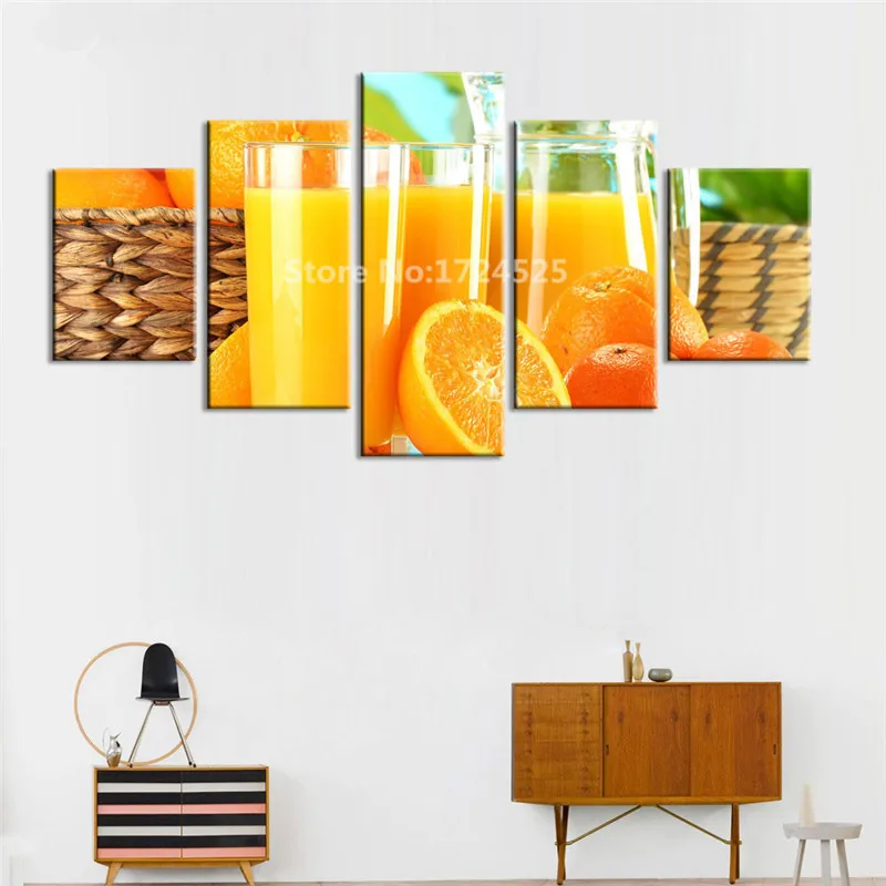 5Pieces-set-Bread-And-Food-And-Cup-Of-Modern-Canvas-Print-Painting-Wall-Art-Picture-For (4)