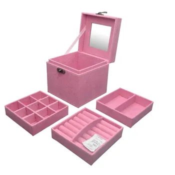 

Princess Lovely Jewelry Boxes Large Capacity Portable Jewelry Storage Box Creative Birthday Gift Fashion Jewelry Box
