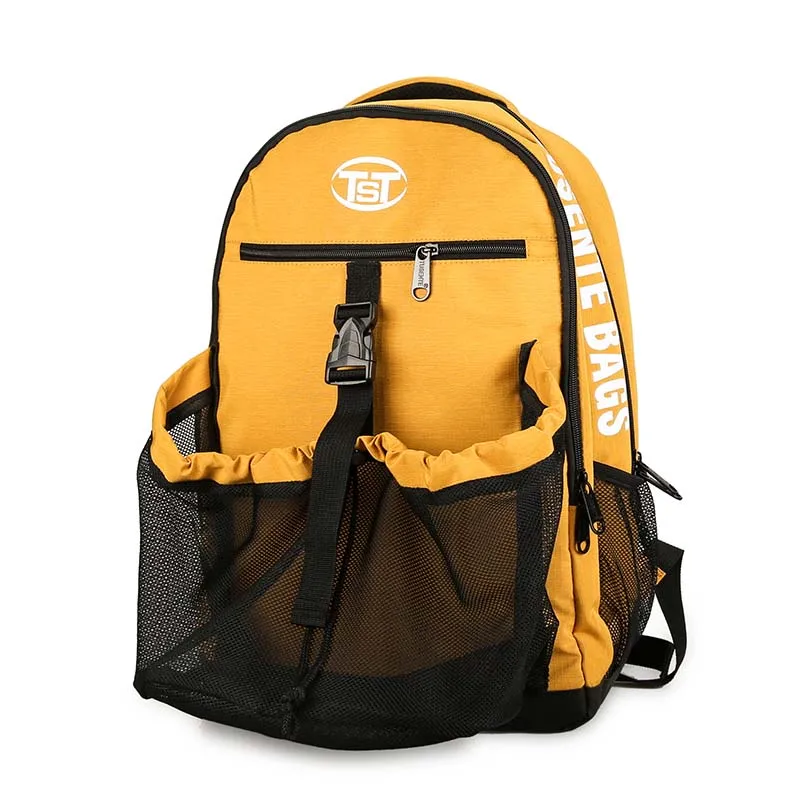 Yellow Men's Gym Bags Basketball Backpack School Bags For Teenager Boys Backpacks Large Women Laptop Bag Football Net Bag XA172ZC - Цвет: Yellow