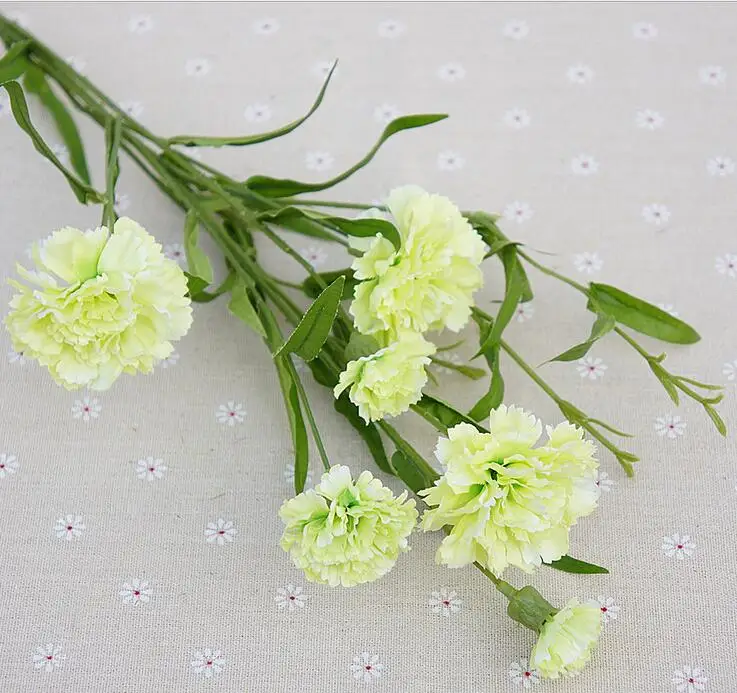 Настоящее прикосновение цветы шелковая Гвоздика матери/учителя подарок украшение для дома/для свадьбы искусственные цветы