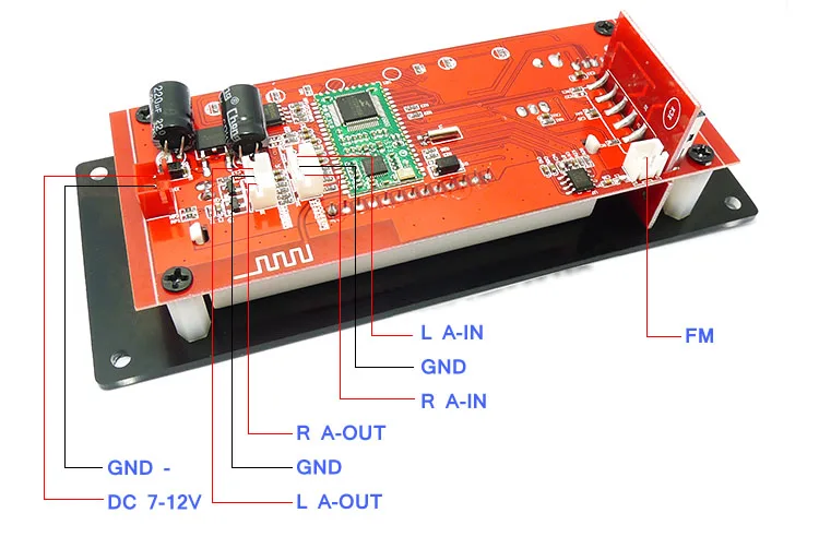Black Colors Screen Display fosa DC 5V/12V Bluetooth 5.0 Audio Decoder Board Audio Module USB AUX SD FM Radio Lossless MP3/WMA/WAV/FLAC/APE Decoder Board Module Black Colors Screen Display fosa DC 5V/12V Bluetooth 5.0 Audio Decoder Board Audio Module USB AUX SD FM Radio Lossless MP3/WMA/WAV/FLAC/APE Decoder Board Module