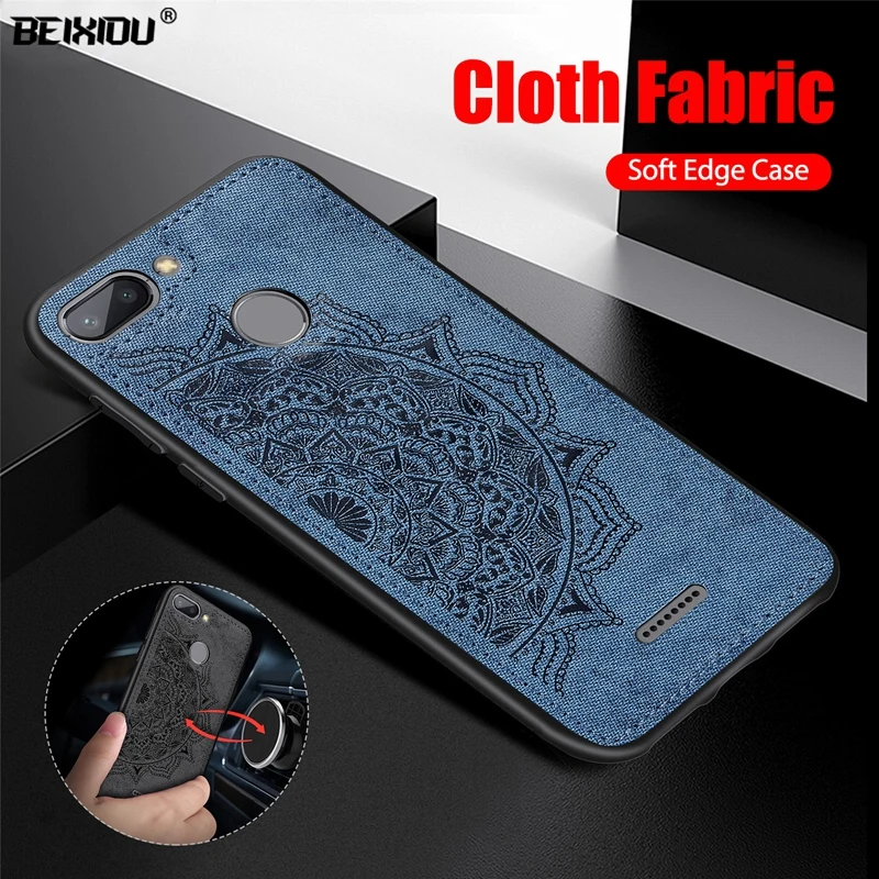 

3D Texture Cloth Phone Case For Xiaomi Redmi 6 Covers Fabric Soft TPU Silicone Case for Redmi 6 Back Cover 5.45"