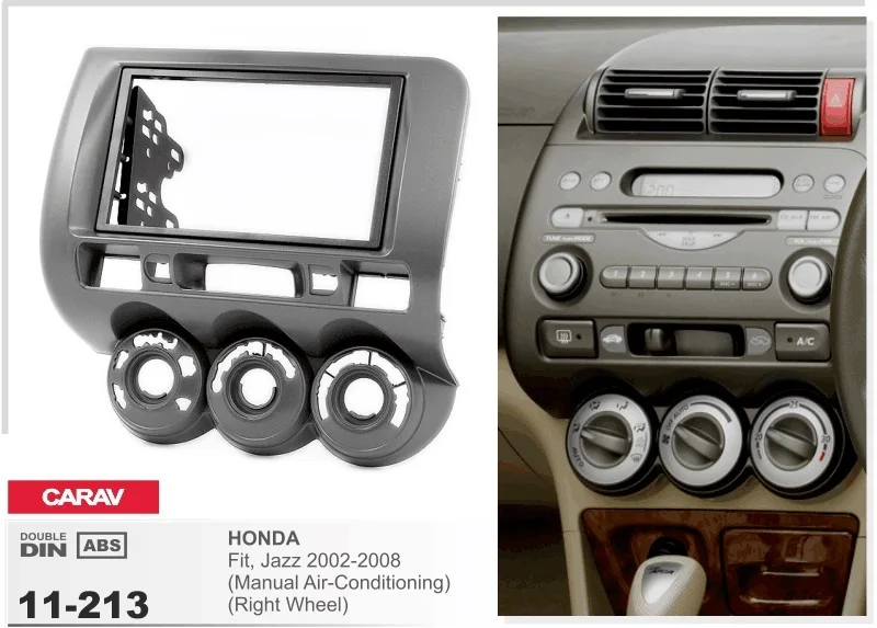 

Frame+android 6.0 car dvd player for HONDA FIT JAZZ 2002-2008 Manual AC right wheel 1080P car stereo tape recorder headunits
