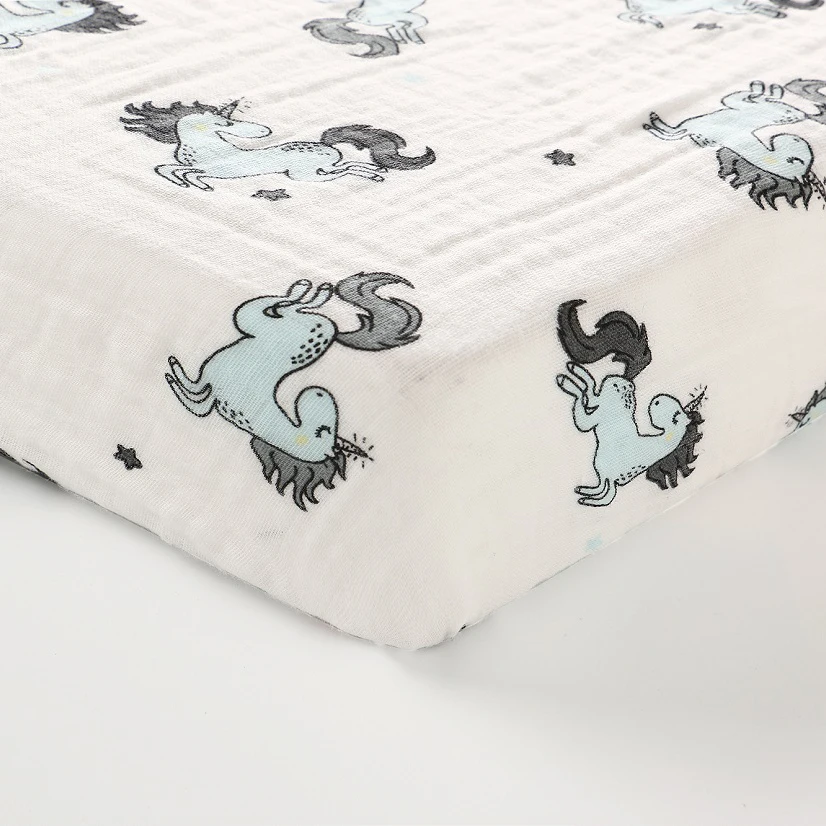 1 Pcs/Set Newborn Baby bed mattress cover 100% cotton Unicorn Print baby bed sheet for baby girl boys 130x70cm crib 1 Pcs/Set Newborn Baby bed mattress cover 100% cotton Unicorn Print baby bed sheet for baby girl boys 130x70cm crib