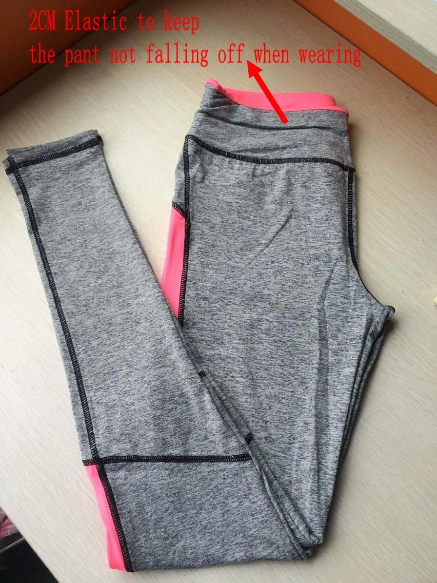 Новые пикантные Для женщин розовый серый Высокая Талия Йога Фитнес Леггинсы для женщин Бег Спортивные штаны