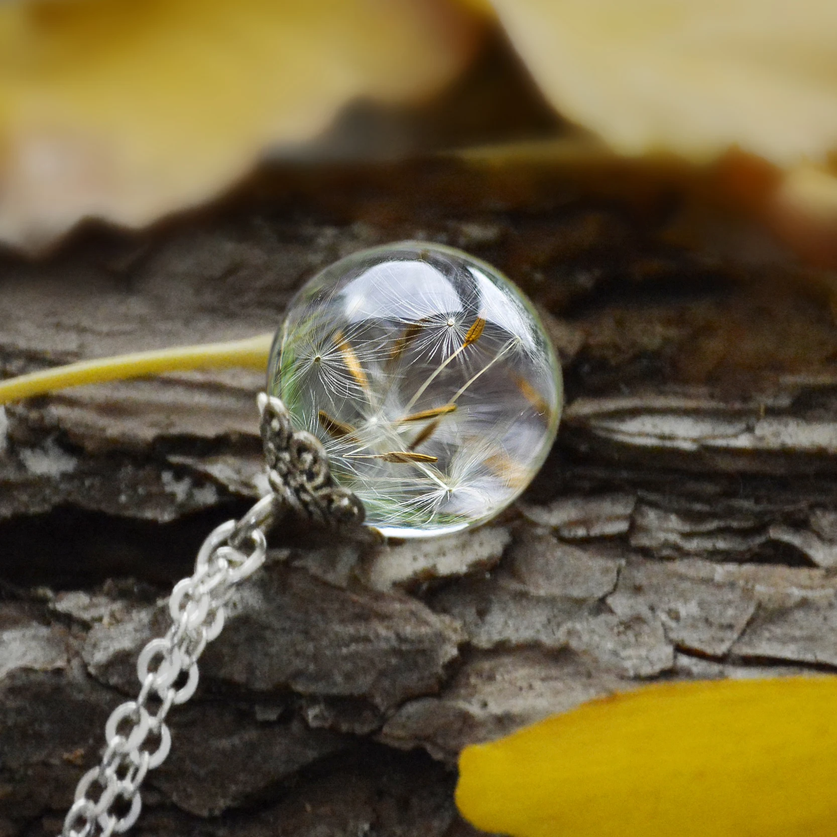 Dandelion Drop Necklace