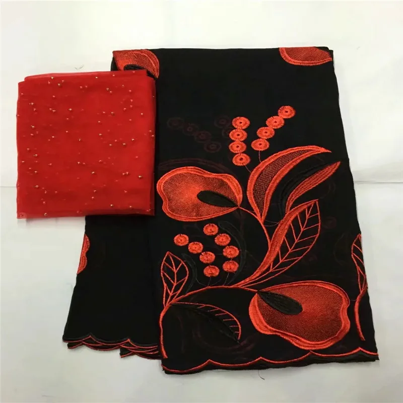 

5+2yard Swiss lace fabric 2019 latest heavy beaded embroidery African cotton fabrics Swiss voile lace popular Dubai style LXE015